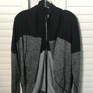 Zella athleisure black/gray cocoon wrap, XS-S